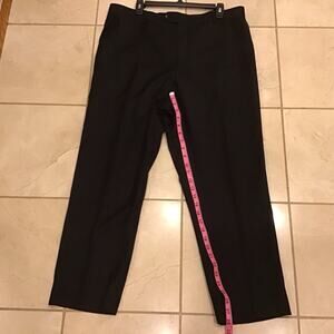 Mazari Men’s Black Dress Pants 44R Inseam 28 Straight Front Business Event Bloke